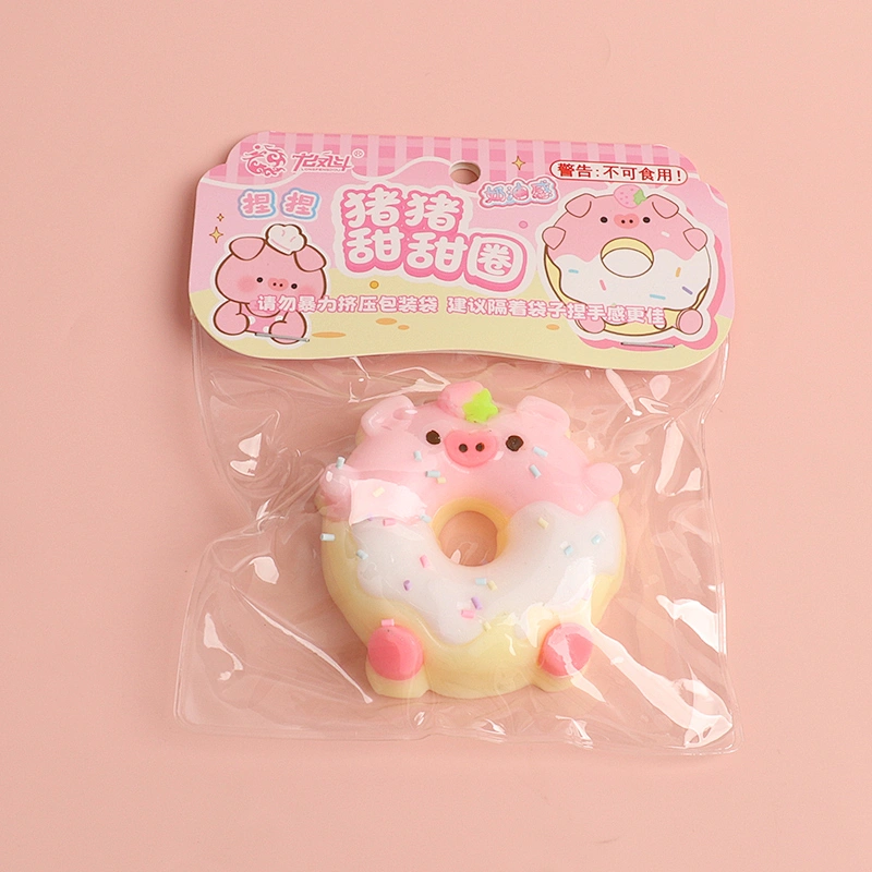 Cute Pink Pig Donunt Squishy Toy